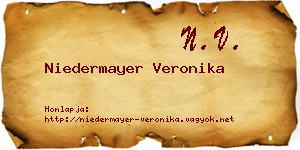 Niedermayer Veronika névjegykártya